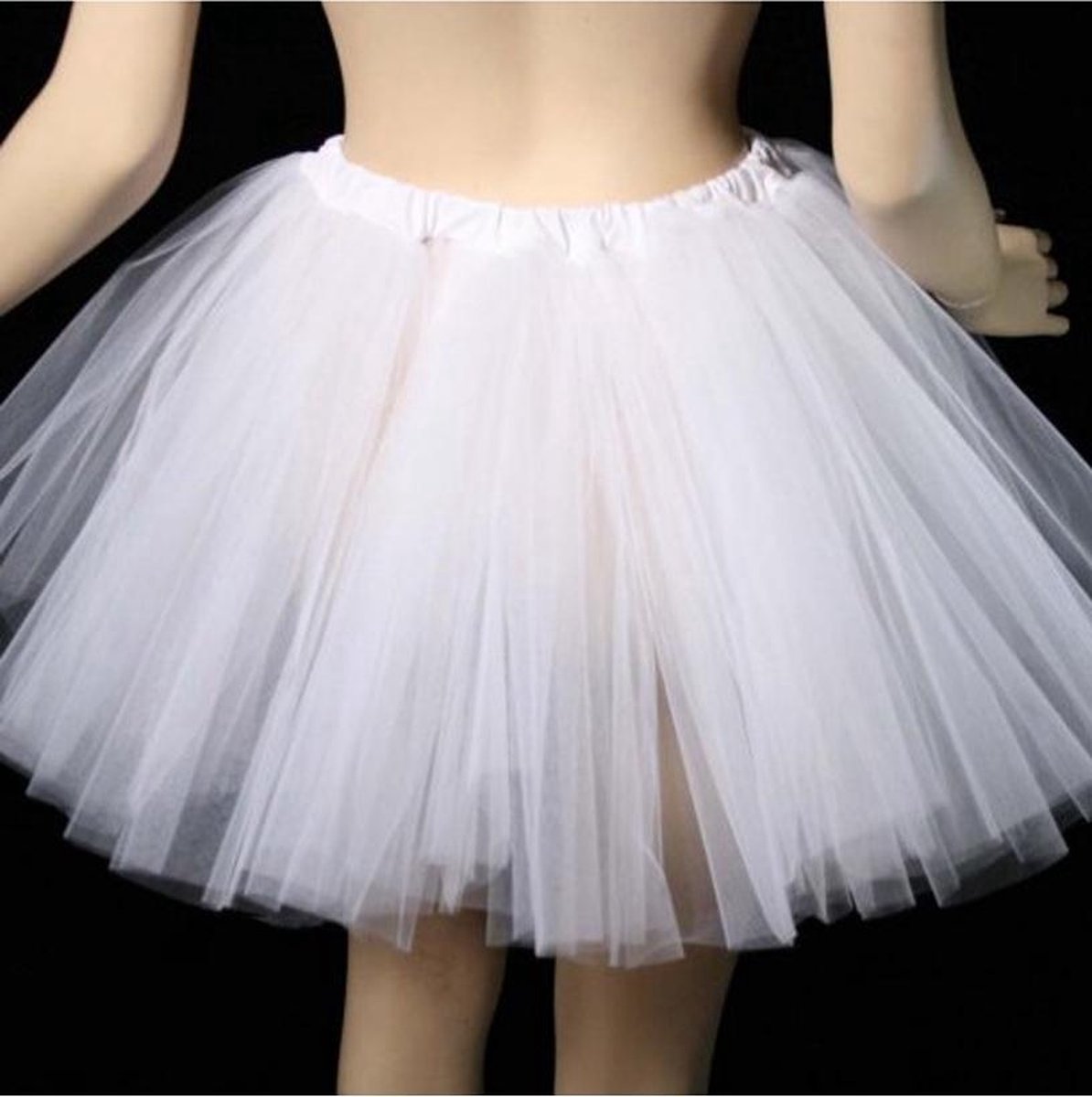*** Witte Tule Petticoat Tutu | Ballet, Bruids-Engel, Rock n Roll Rokje
